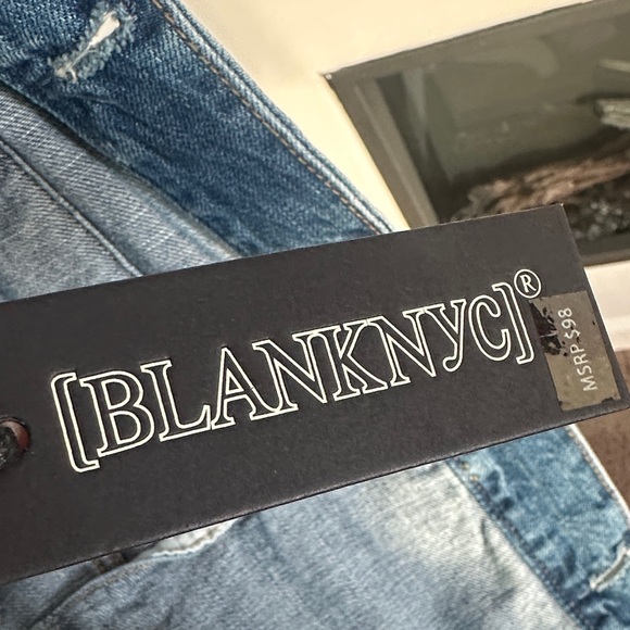 NWT Blank NYC Distressed Blue Jean Jacket - Picture 8 of 8